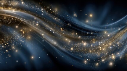 Obraz premium elegant abstract Christmas background, soft gradient glow, color theme navy and gold 