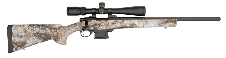 Camouflage bolt action rifle