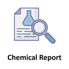 Chemical Report Vector Icon which can easily modify or edit