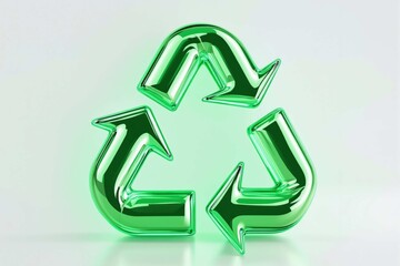 Obraz premium Symbole de recyclage écologique en plastique – illustration durable et moderne