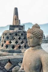 Borobudur Buddhist monument in Central Java, Indonesia