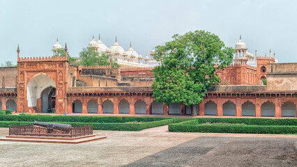 Moti Masjid in the Agra Fort, Uttar Pradesh, India