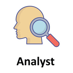 Analyst Vector Icon which can easily modify or edit