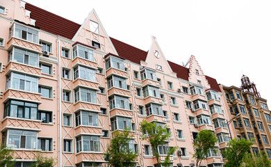 Facade of beautiful European architecture