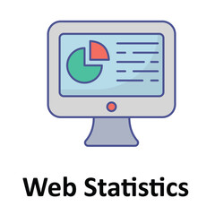 Web Statistics Vector Icon which can easily modify or edit