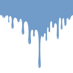 Blue Paint Drips - A Cascade of Color.