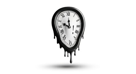 Melting Clock Surrealism - Time Distorted and Flowing.