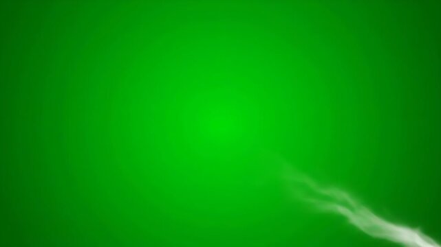 Bright light streak with smoke trail against a green screen background vector illustration
