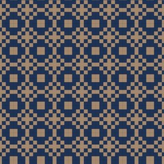 Checked Mosaic Retro Pixel Pattern Background