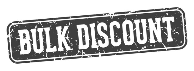 bulk discount rectangular sign. bulk discount stamp