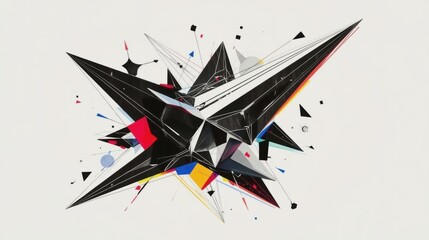 Dynamic abstract geometric art with bold lines and striking colors creates a modern, energetic vibe perfect for innovative designs and creative projects