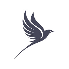 Fototapeta premium Elegant Bird Logo Design | Modern Minimalist Animal Symbol | Creative Bird Icon for Branding and Business