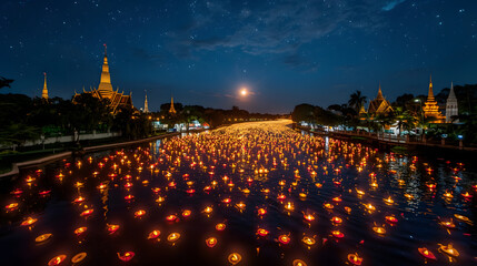Thailand festival Loy Krathong LandScape