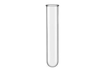 Empty transparent glass test tube for chemical experiments, science research, and laboratory analysis, a 3d rendering