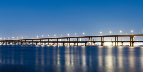 Long bridge over the sea