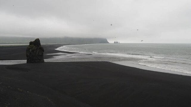 Reynisfjara Beach and rocks in Iceland