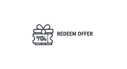 vector illustration of a redeem offer