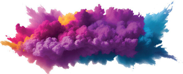 Abstract watercolor splashes of light blue and white color create a vintage cloudscape pattern on paper