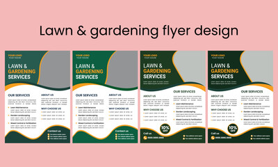 : This editable social media flyer template enhances your garden services' online presence. It is perfect for promoting landscaping, lawn care, and outdoor design services across various platforms