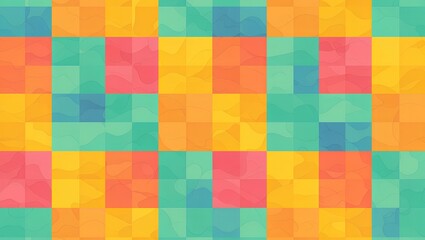 Vibrant abstract pattern background with red, blue, yellow colors and black wavy lines. Ideal for wallpapers, fabrics, packaging, and digital art. This seamless tileable design adds a fun, energetic t