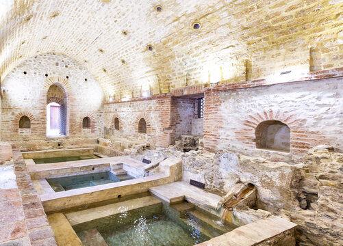 Arab-Norman Thermal Baths of Cefal&agrave; Diana with Ogival Arches in Sicily