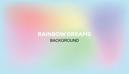 Sky Rainbow background. Modern bright rainbow colors.  Easy editable soft colored vector banner template. Premium quality.