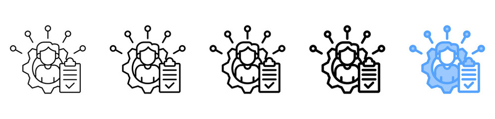 Skill Assessment Icon DifferentB5 Style Outline Collection Set 