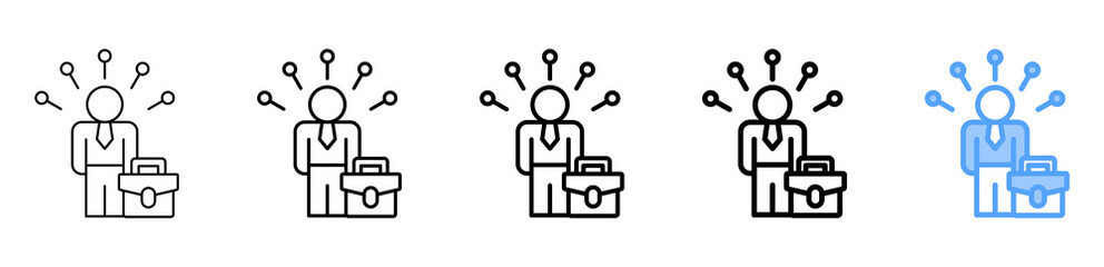 Career Skills Icon Different Style Outline Collection Set 