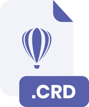 Purple CRD file icon with hot air balloon graphic Keywords: CRD file, file format, document