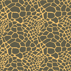 Abstract modern giraffe seamless pattern. Animals trendy background. Colorful decorative vector stock illustration for print, card, postcard, fabric, textile. Modern ornament of stylized skin.