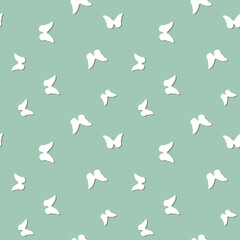 Seamless pattern with funny colorful Butterflies, flowers. Color flat vector illustration for invitation, poster, card, textile, fabric. Butterfly graphic design print. Trendy animal motif wallpaper.