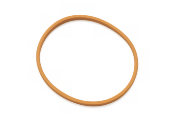 Rubber band forming an elastic, stretching circle, representing flexibility and office organization