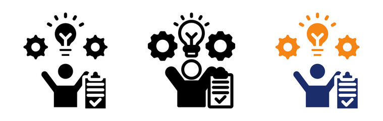 Capability Test Icon Collection Glyph & Mixed Style 