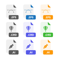 Vector File Format Icons EPSCRDAI vector graphics