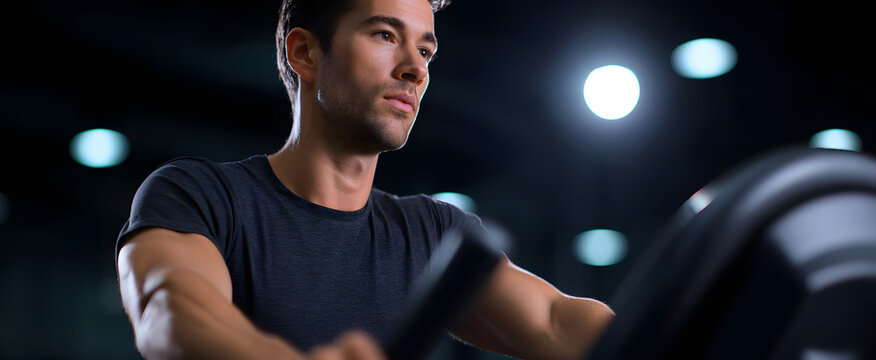 Elliptical machine turns the indoor workout into a dance with invisible flames.