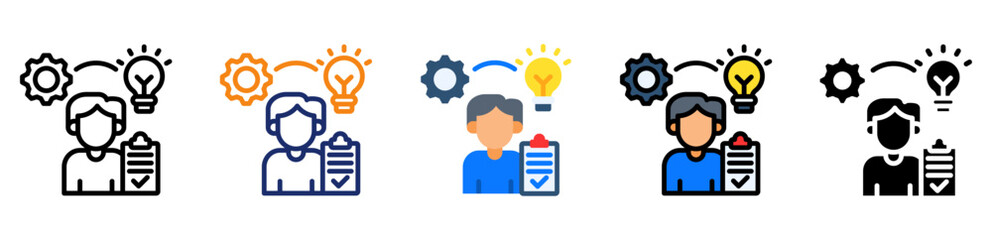 Ability Test Icon Multiple Style Collection Set 