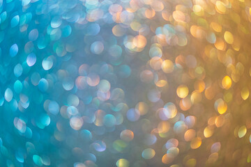 Abstract blurred background. Defocused portrait lens back. Backdrop bokeh. Fashion mixed color light.