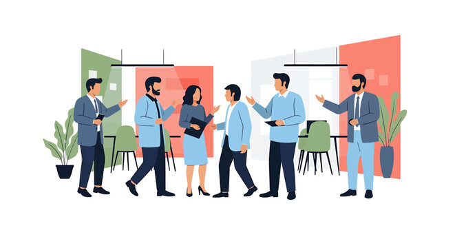 Hybrid Work & Digital Nomad Collaboration in a Modern Office, Remote & In-Person Integration