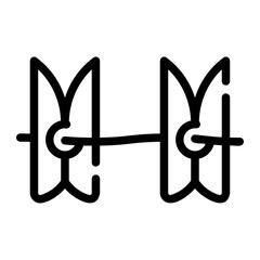 clothes line line icon