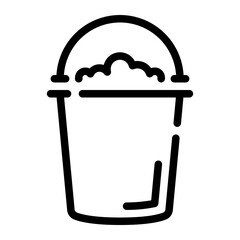 bucket line icon
