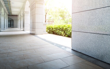 Long corridor in the school