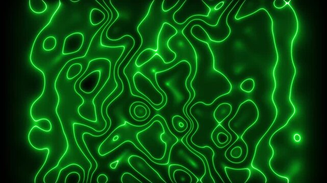 abstract green color seamless pattern wavy motion liquid psychedelic. horizontal all the video bright. 4k video.