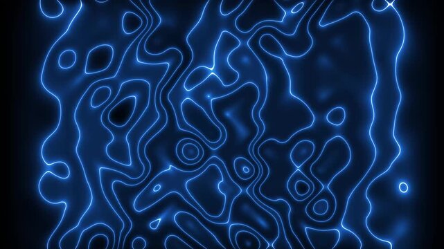 abstract cyan color seamless pattern wavy motion liquid psychedelic. horizontal all the video bright. 4k video.