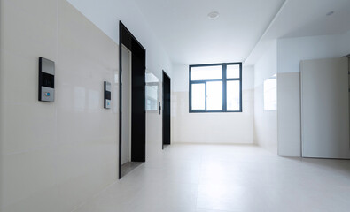 Elevator corridor in the modern building