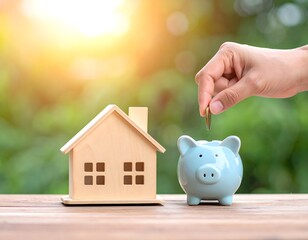 自宅の夢実現へ貯金する温かい光