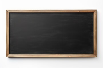 Blank blackboard with wooden frame providing copy space for educational or business messages