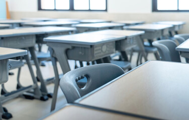 Modern classroom in the school