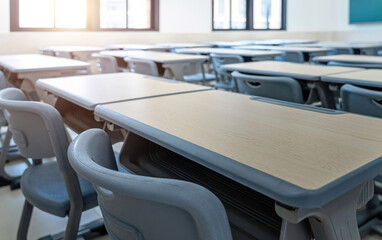 Modern classroom in the school