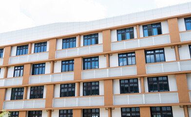 The exterior of school building