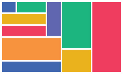 bento grid vector Colorful rectangular blocks in a mosaic pattern abstract geometric design suitable for backgrou